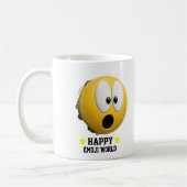 Scaredy Emoji Classic White Mug | 3D Character コーヒーマグカップ (左)