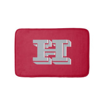 Scarlet and Gray School Pride Color Style Monogram