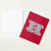 Scarlet and Gray School Pride Color Style Monogram プランナー手帳 (ディスプレー)