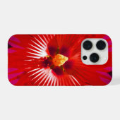"Scarlet Bloom: Red Hibiscus Kaleidoscope" iPhoneケース (裏面横)