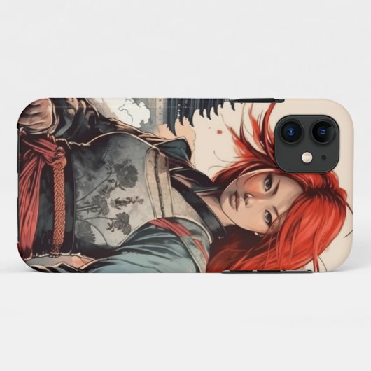Scarlet Blossom Samurai Case-Mate iPhoneケース (裏面(横))