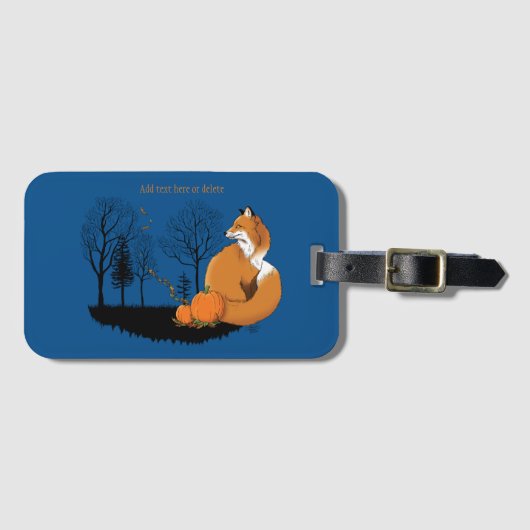 Scarlet Fox Woods Gourds ラゲッジタグ (正面横)