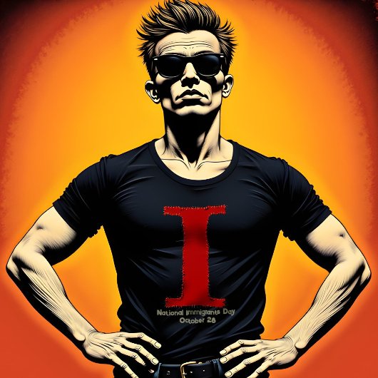 Scarlet Letter National Immigrants Day Tシャツ