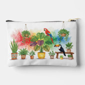 Scarlet Macaw and Toucan House Sitting アクセサリーポーチ (裏面)