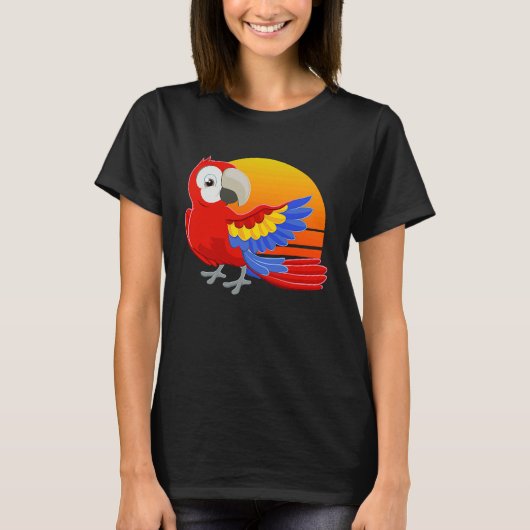 Scarlet Macaw Baby Bird Costume Men Women Kids Tシャツ (正面)