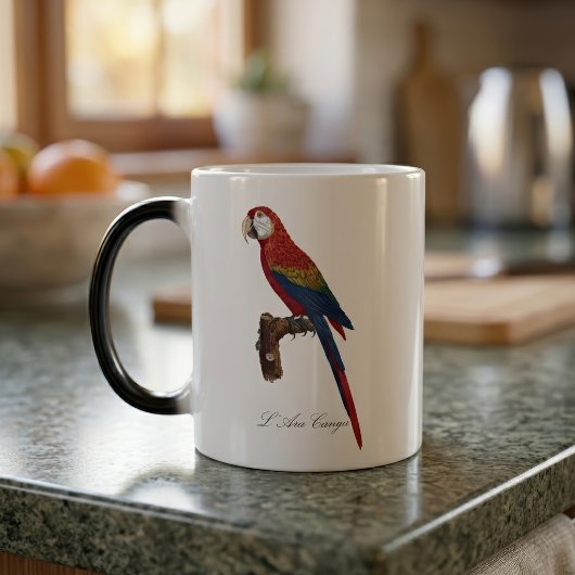 Scarlet Macaw or Red-Breasted Macaw, Ara macao モーフィングマグカップ