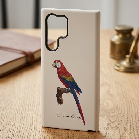Scarlet Macaw or Red-Breasted Macaw, Ara macao Samsung Galaxyケース