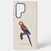 Scarlet Macaw or Red-Breasted Macaw, Ara macao Samsung Galaxyケース (裏面)