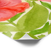 Scarlet Macaws and Pink Hibiscus Poster ポスター (コーナー)