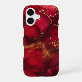 Scarlet Opulence Luxury Red & Gold Bold Glam iPhone 16ケース