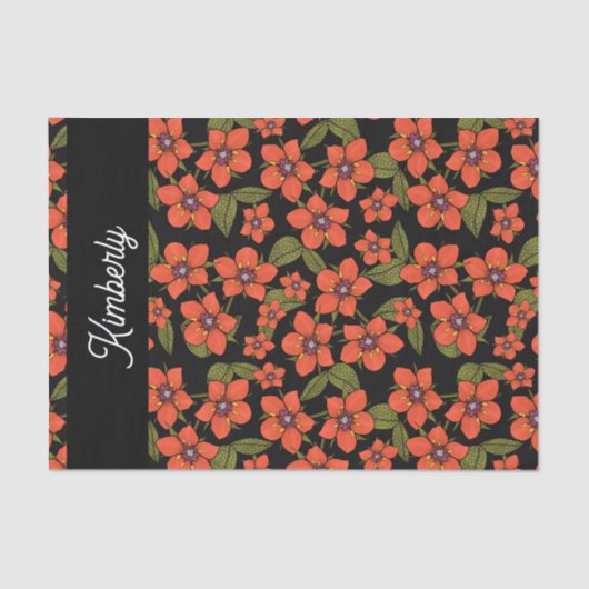 Scarlet Pimpernel Watercolor Name 薄葉紙 (正面)