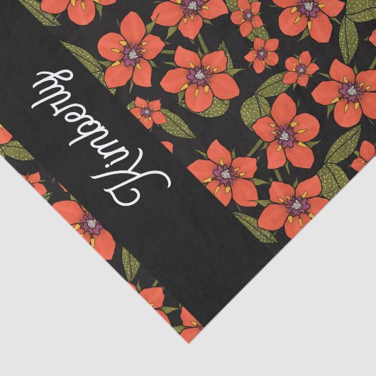 Scarlet Pimpernel Watercolor Name 薄葉紙 (詳細)