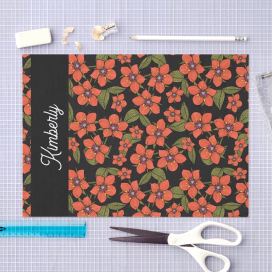 Scarlet Pimpernel Watercolor Name 薄葉紙 (クラフト)