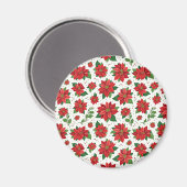 Scarlet Poinsettias マグネット (正面/裏面)