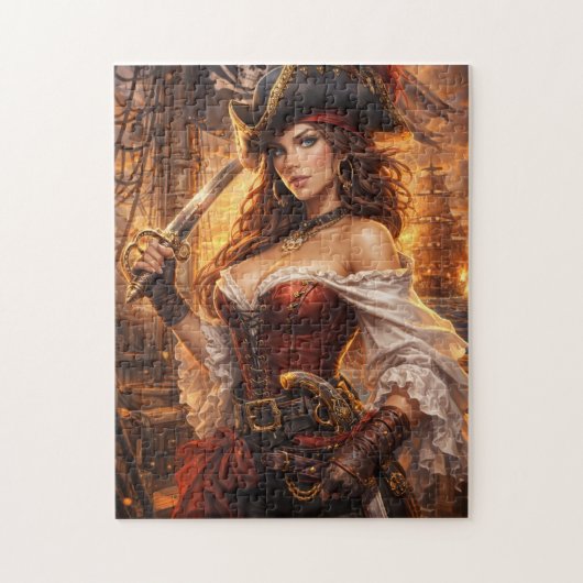 Scarlet Seas Pirate Queen ジグソーパズル (縦)
