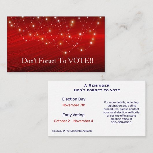 Scarlet Starlight Cascade Vote Reminder 名刺 (正面/裏面)