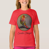  Scarlet Tanager 換羽 - オリジナル写真 Tシャツ (正面)