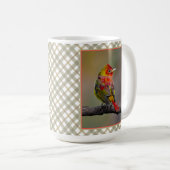 Scarlet Tanager Molting - オリジナル写真 コーヒーマグカップ (正面右)