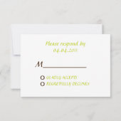 Scarlettの応答カード 出欠カード (裏面)