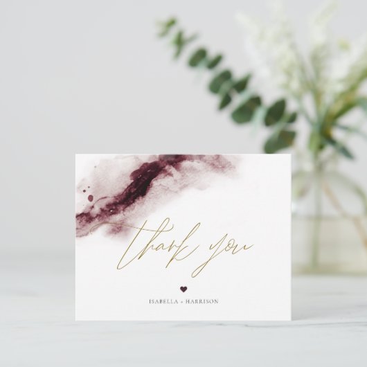 SCARLETTボホバーガンディーウォーターのカラーサンキューカード 招待状 (スタンド正面)