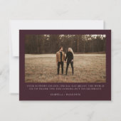 SCARLETTボホバーガンディーウォーターのカラーサンキューカード 招待状 (裏面)