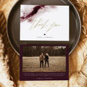 SCARLETTボホバーガンディーウォーターのカラーサンキューカード 招待状