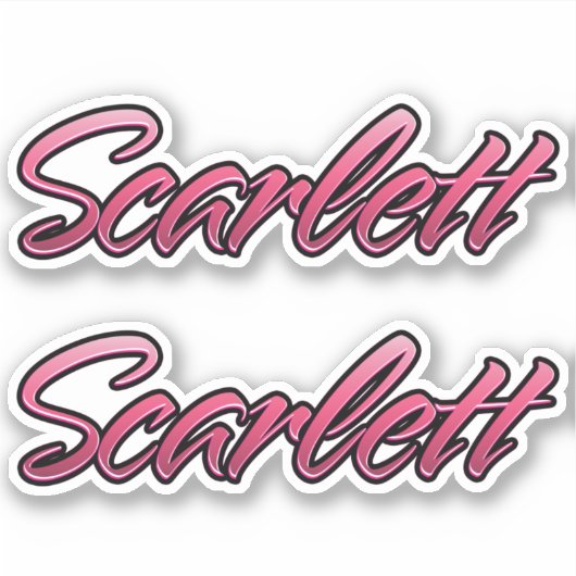 Scarlett faded pink Aufkleber Sticker Stickerset シール (正面)