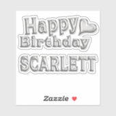 Scarlett Happy Birthday silver Aufkleber Sticker シール (シート)