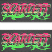 Scarlett Vorname Name Graffiti Aufkleber Sticker シール (正面)