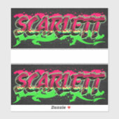 Scarlett Vorname Name Graffiti Aufkleber Sticker シール (シート)