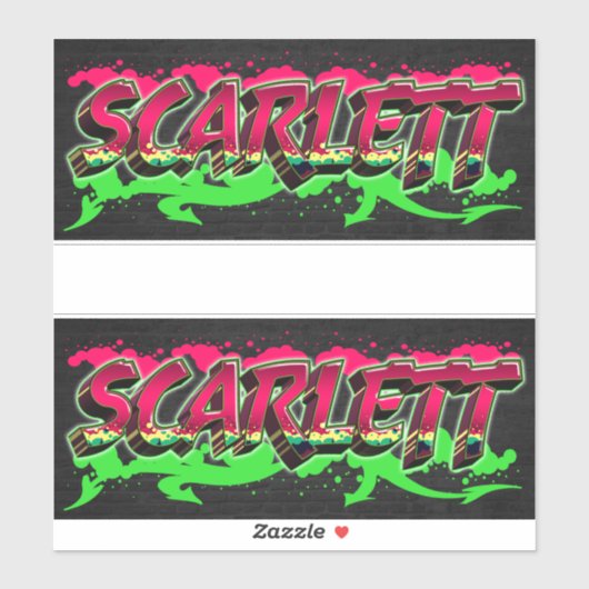 Scarlett Vorname Name Graffiti Aufkleber Sticker シール (シート)
