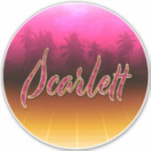 Scarlett Vorname Name pink Aufkleber Sticker シール (正面)