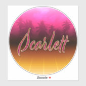 Scarlett Vorname Name pink Aufkleber Sticker シール (シート)