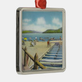 Scaroon領域からのビーチそして桟橋の眺め メタルオーナメント (右)
