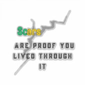 Scars Are Proof – Empowerment Healing funny  シール (正面)