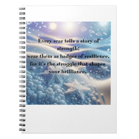 Scars Into Scars - Resilience Affirmation ノートブック (正面)