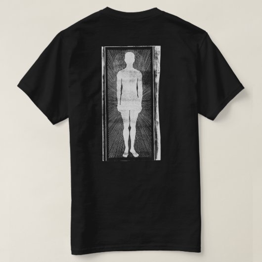 Scary Art, Abstract Surrealist Man Silhouette Tシャツ (デザイン裏面)