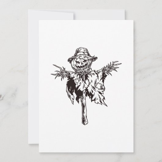 Scary Black and White happy Halloween Party 招待状 (裏面)