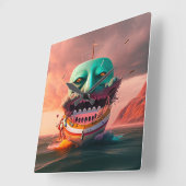 Scary boat スクエア壁時計 (傾斜)