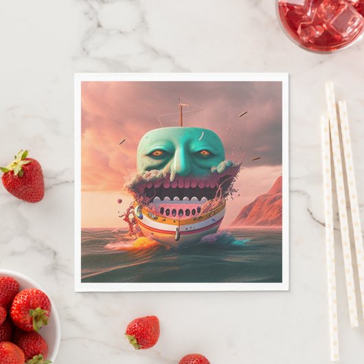 Scary boat スタンダードランチョンナプキン (インサイチュ)