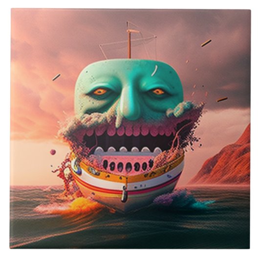 Scary boat タイル (正面)