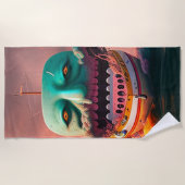 Scary Boat ビーチタオル (正面)