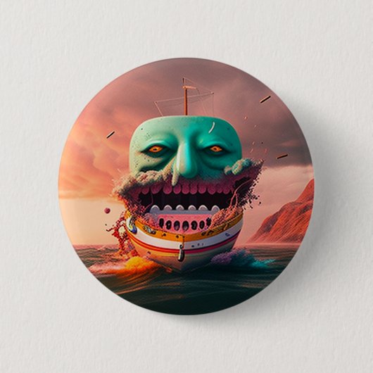 Scary boat 缶バッジ (正面)