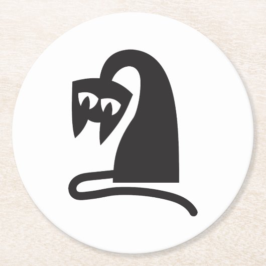 Scary Cat ラウンドペーパーコースター (正面)