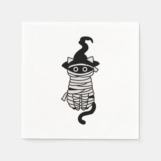 Scary cat wrapped スタンダードカクテルナプキン (正面)
