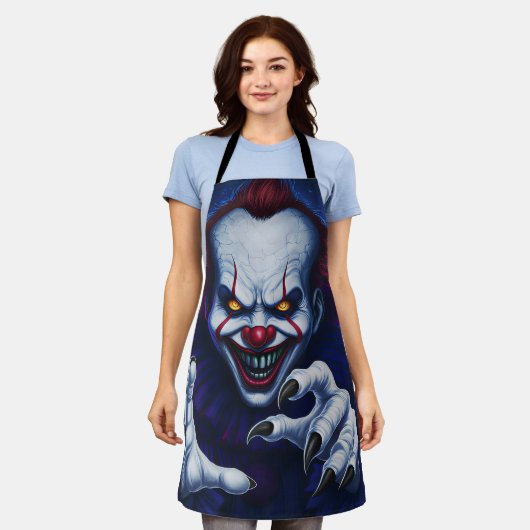 Scary Clown Apron エプロン (着用した状態)