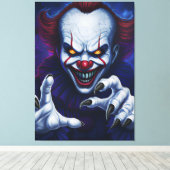 Scary Clown Canvas Print キャンバスプリント (インサイチュ (ウッドフロア))