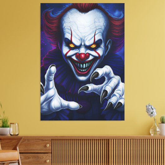 Scary Clown Canvas Print キャンバスプリント (インサイチュ (リビング))