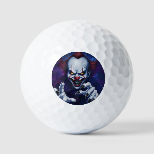 Scary Clown Golf Balls ゴルフボール (正面)