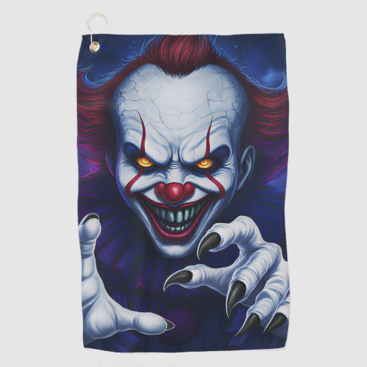 Scary Clown Golf Towel  ゴルフタオル (正面)